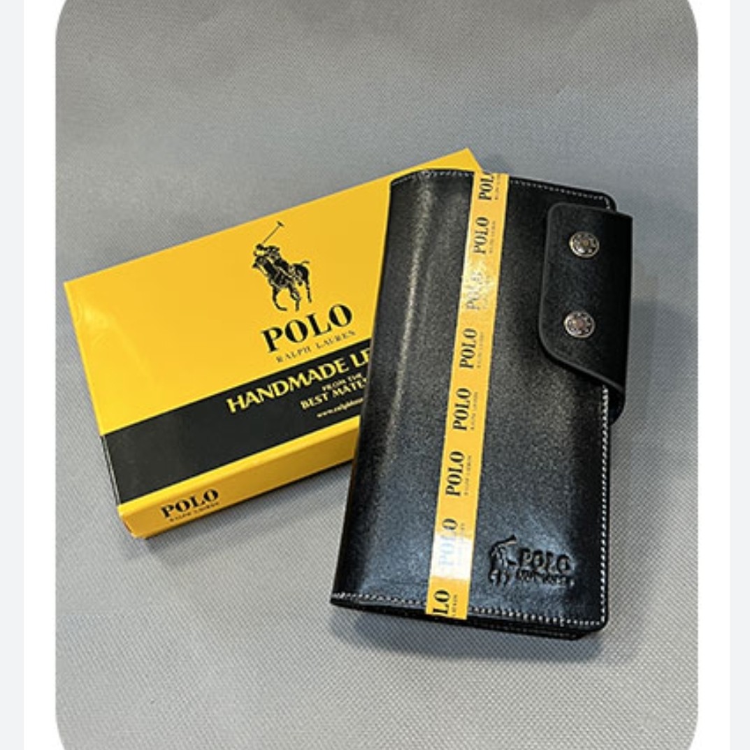 کیف پول چرم طبیعی پالتویی برند پلو 8381
