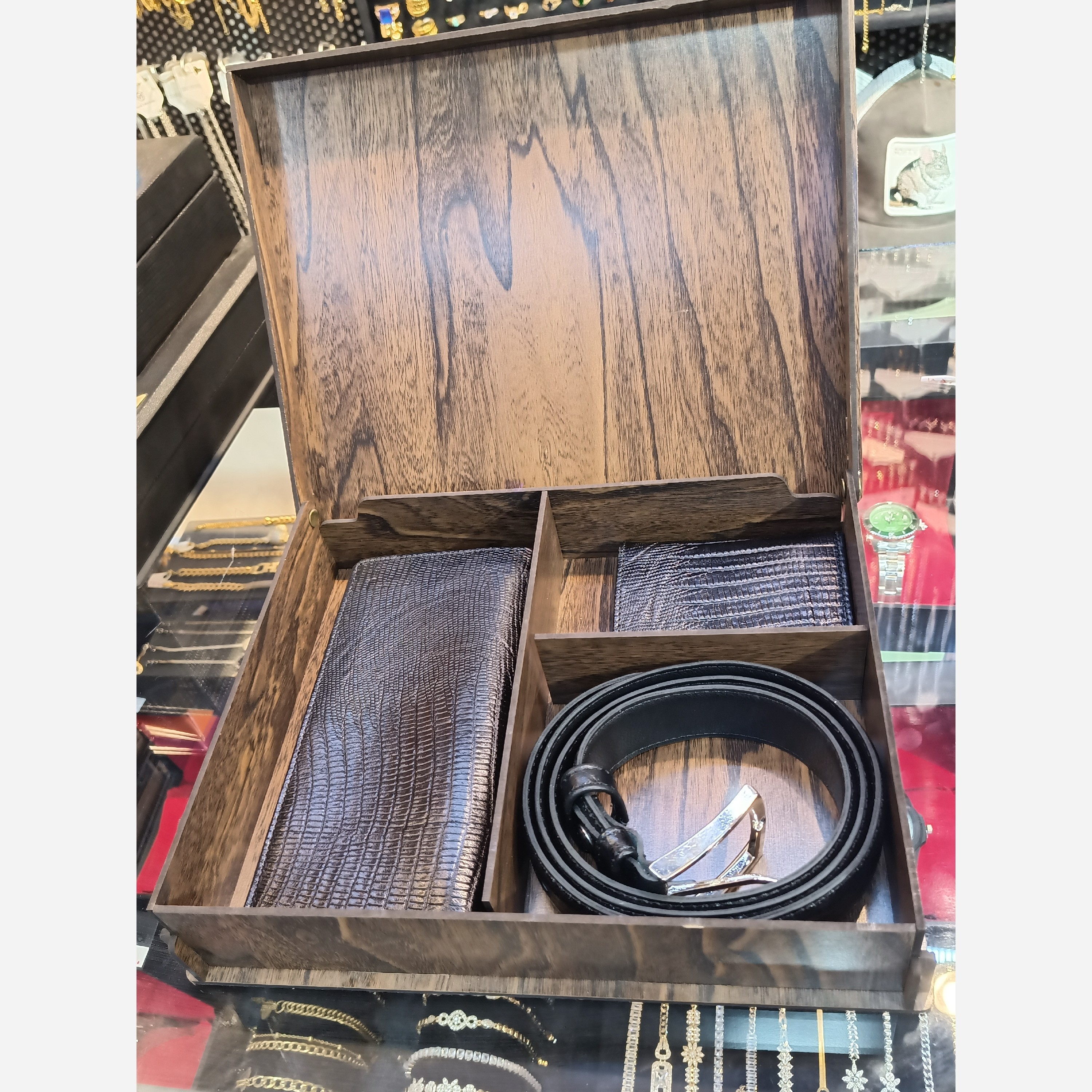 ست کیف کمربند وجاکارتی چرم طبیعی 5813