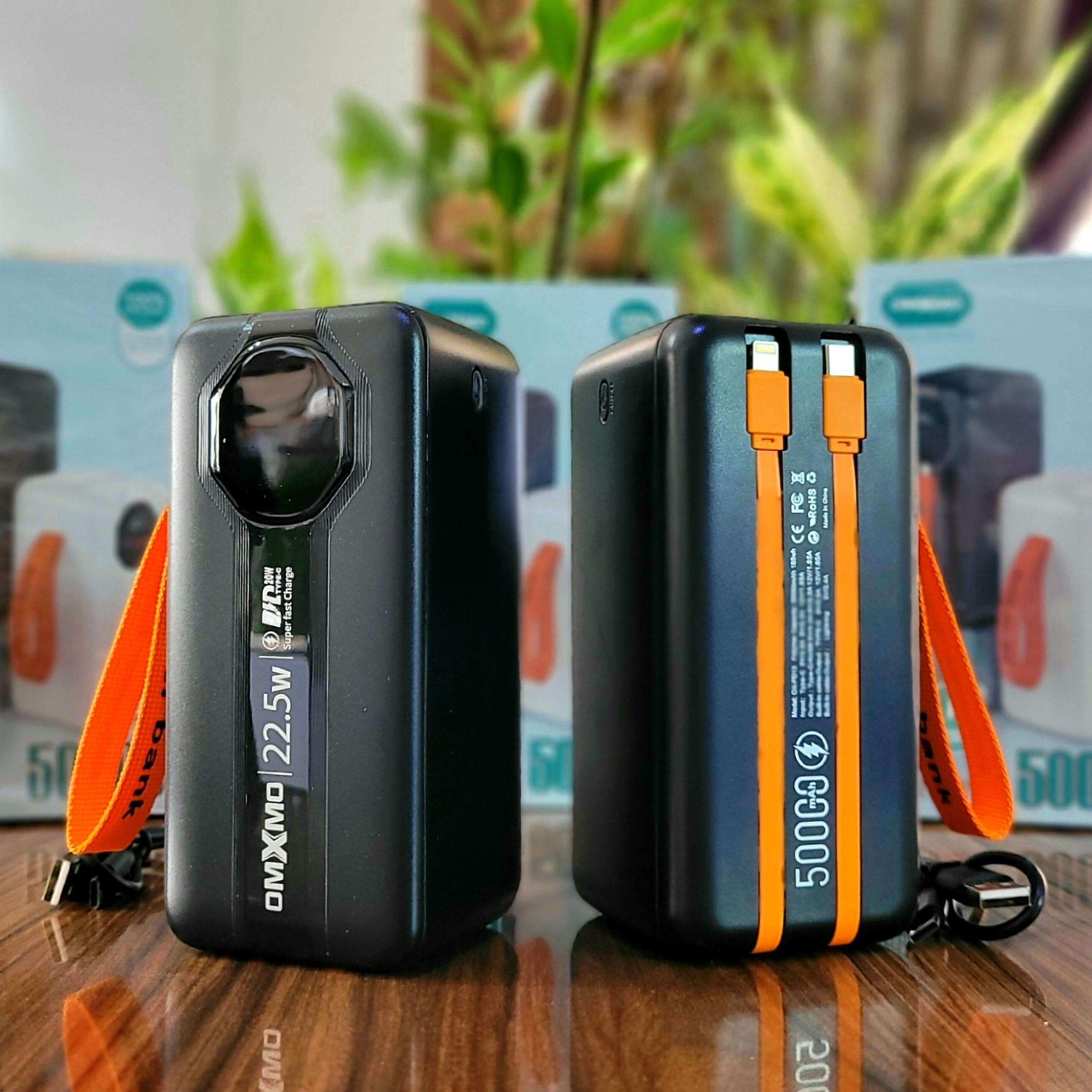 پاوربانک غول 50000mAh هزار اصلی 22/5 فست 6 خروجی 4.5 امپر کمپینگ شرگتی (ارسال رایگان)
