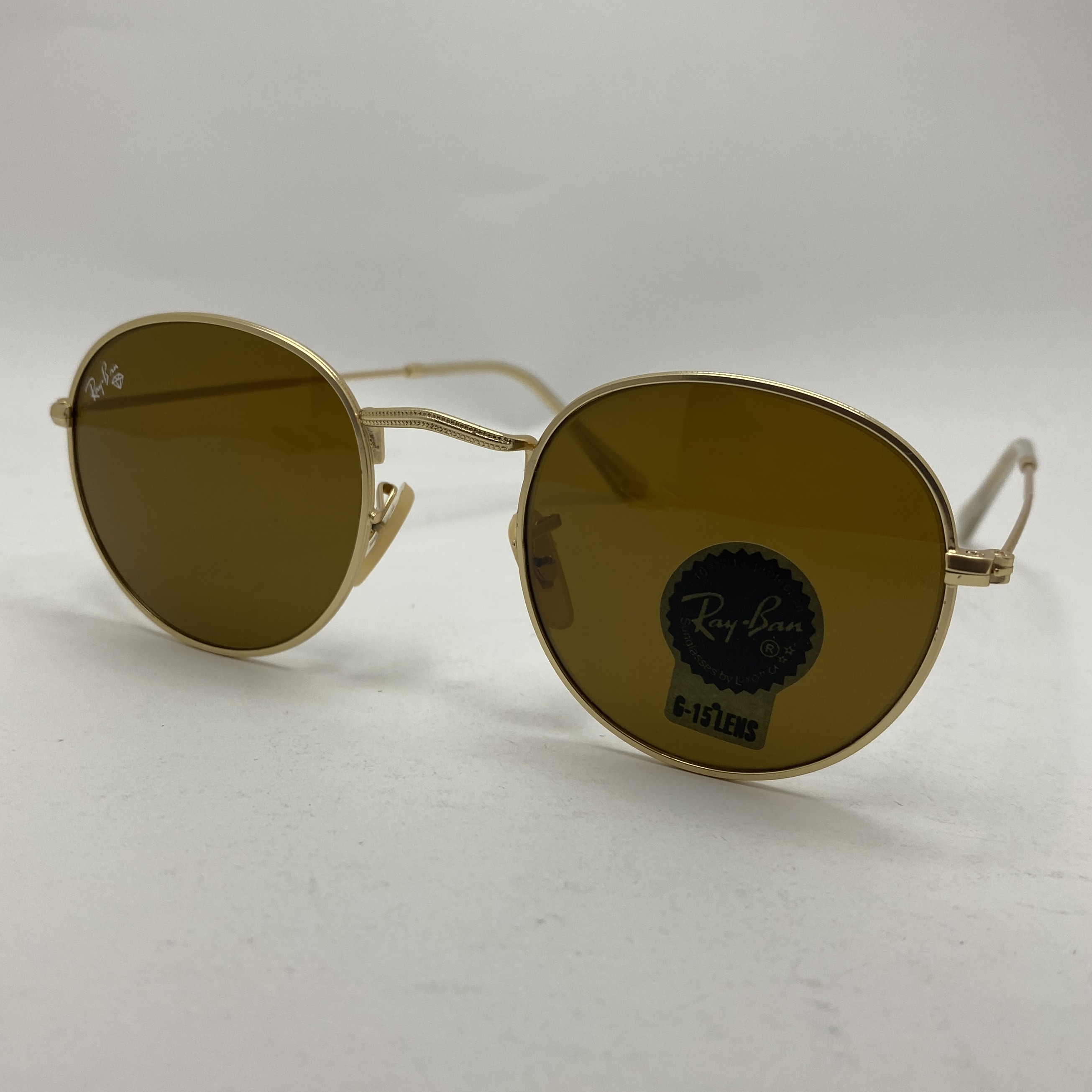 عینک آفتابی ریبن rayban گرد قهوه ای طلایی RB 3447 ارسال رایگان