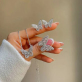 نیم ست پروانه فول نگین ضد حساسیت