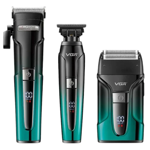 ست ماشین اصلاح موی سر و صورت وی جی آر VGR مدل v-694 مجموعه 3 عددی