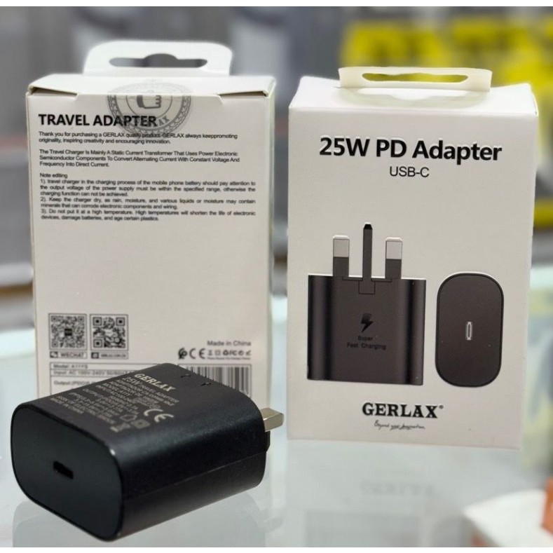 شارژر اصلی سامسونگ 25 وات Gerlax مدل 3پین اورجینال