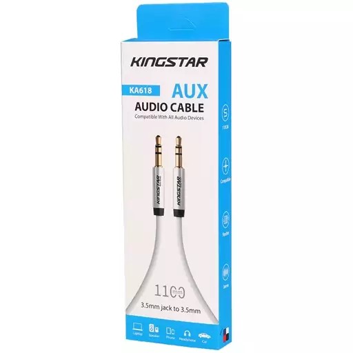 کابل AUX کینگ استار به طول 110 سانت درجه1