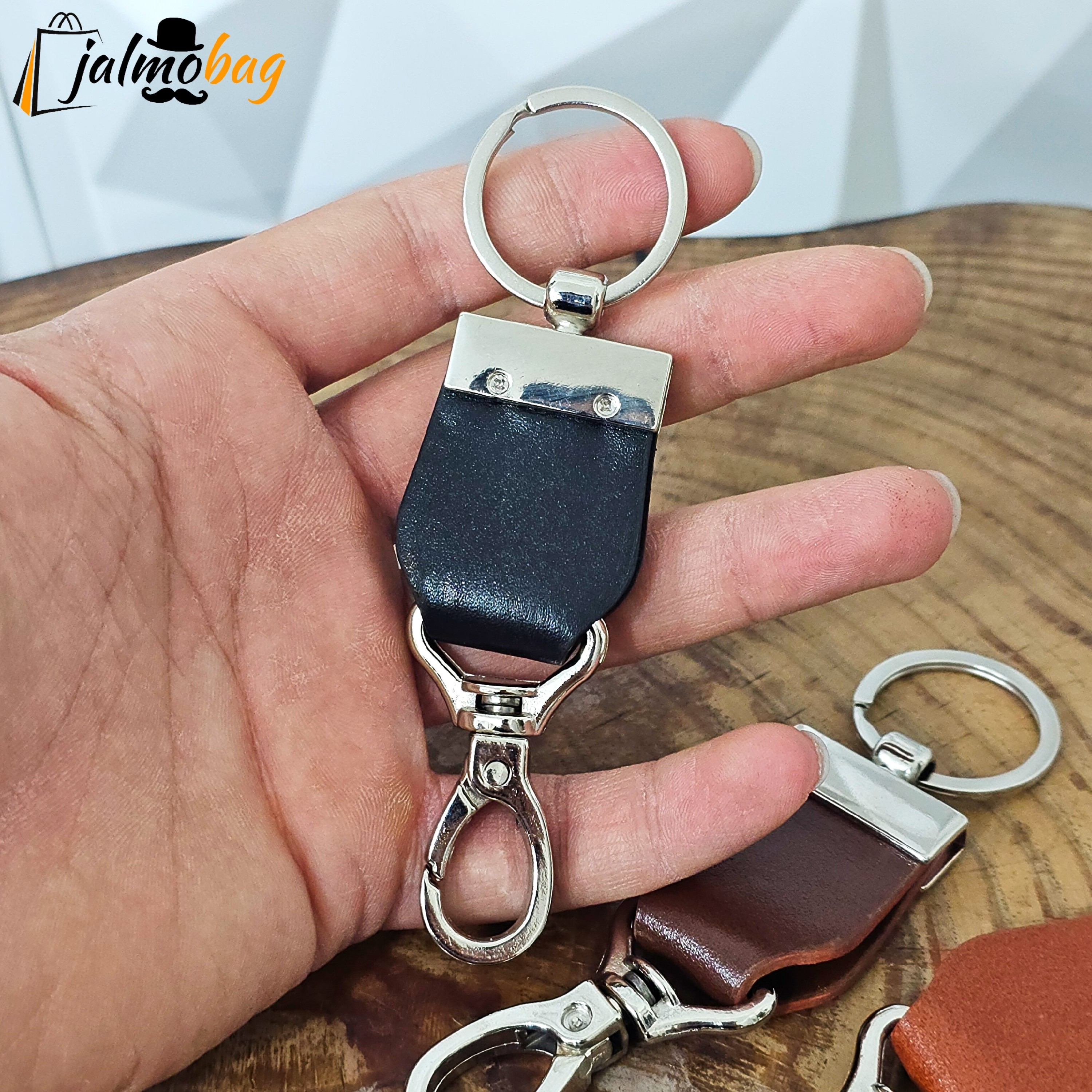 جاکلیدی جاسوئیچی چرم اصل کد 3082