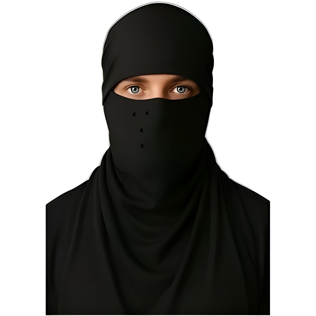 نقاب نینجا یا ماسک نینجا چهار گوش پارچه وارداتی اعلا ابعاد 80*80