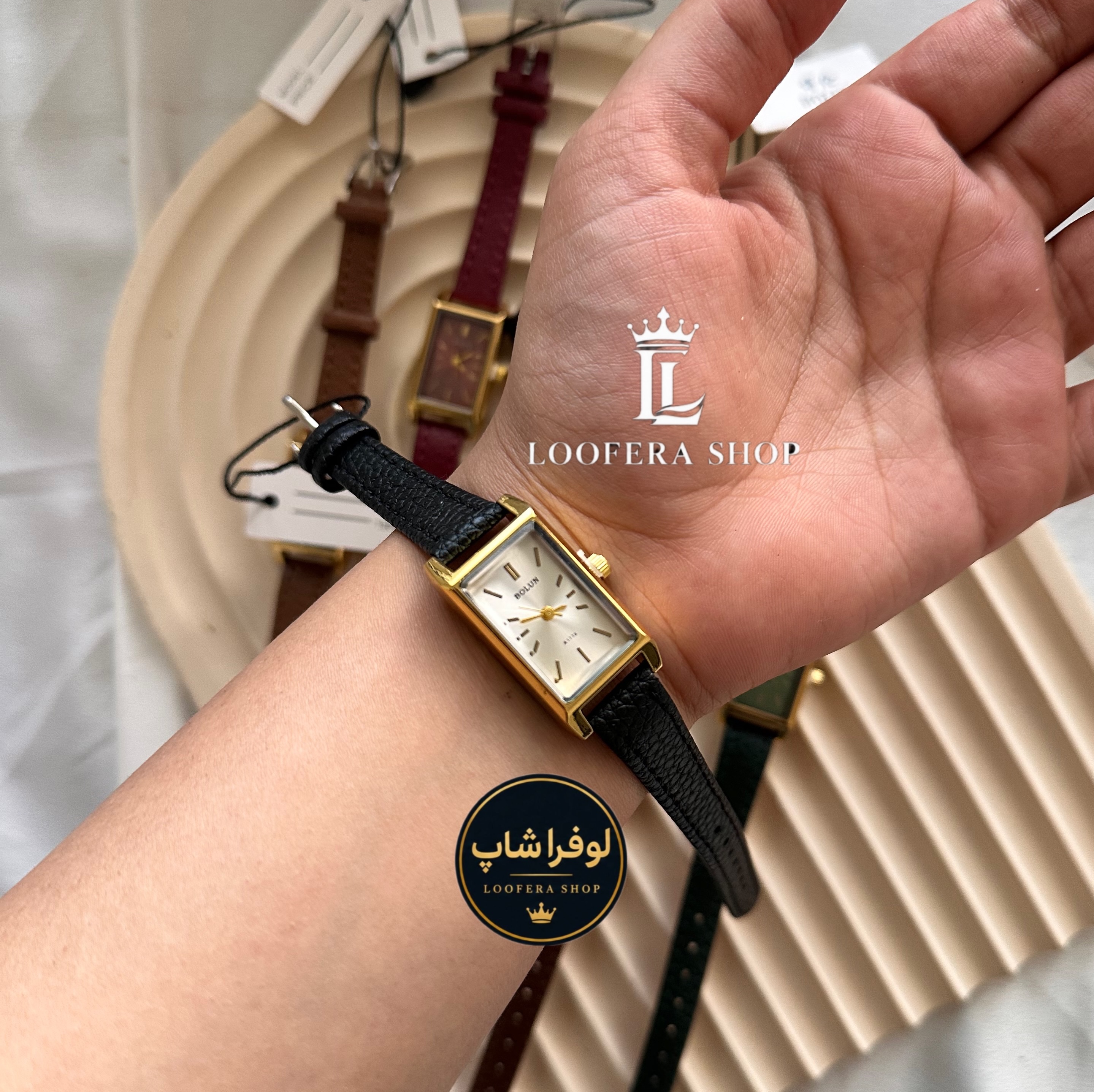 ساعت بند چرمی بولون زنانه