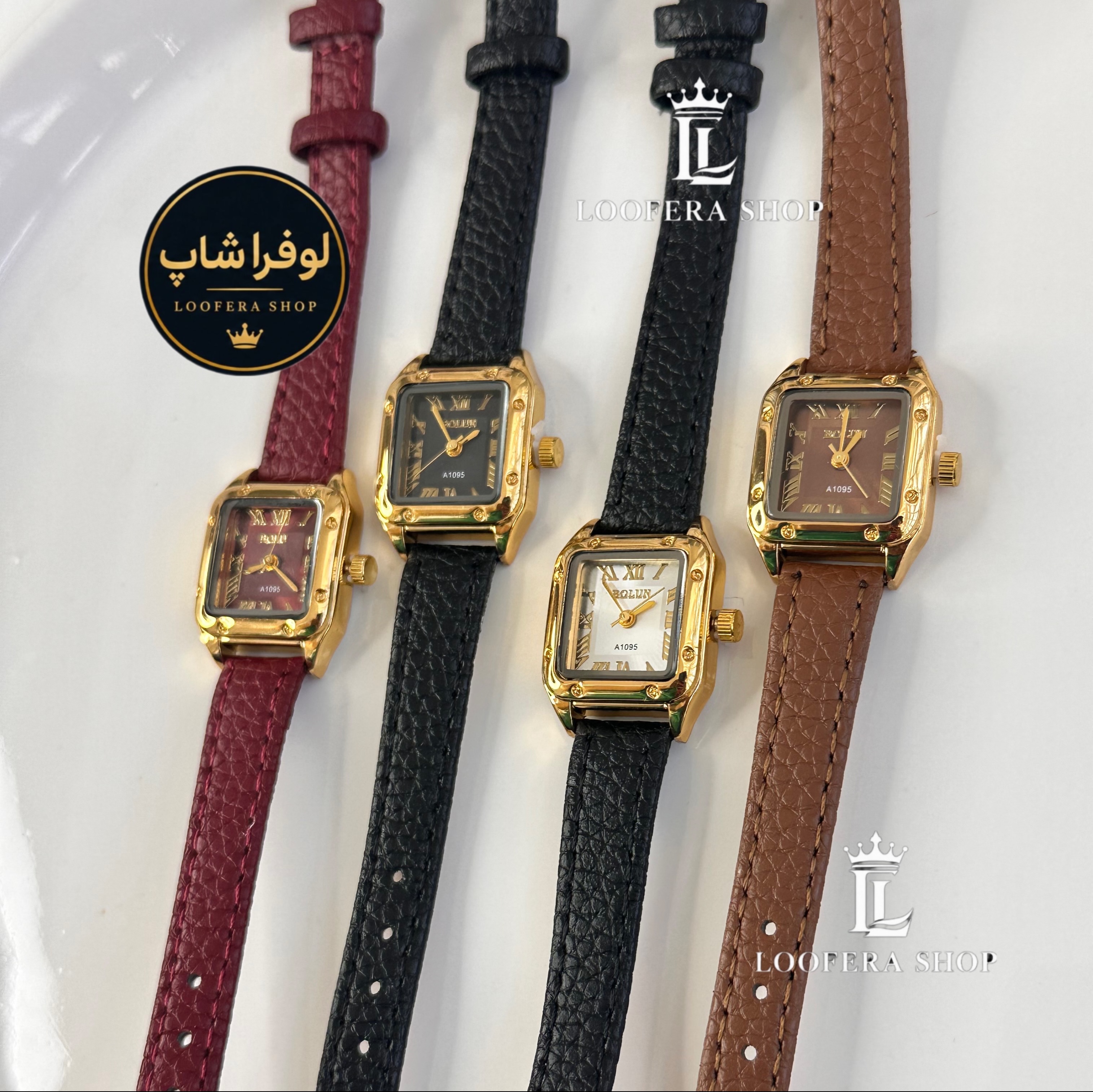 ساعت چرمی بولون رنگ قهوه ای دخترانه