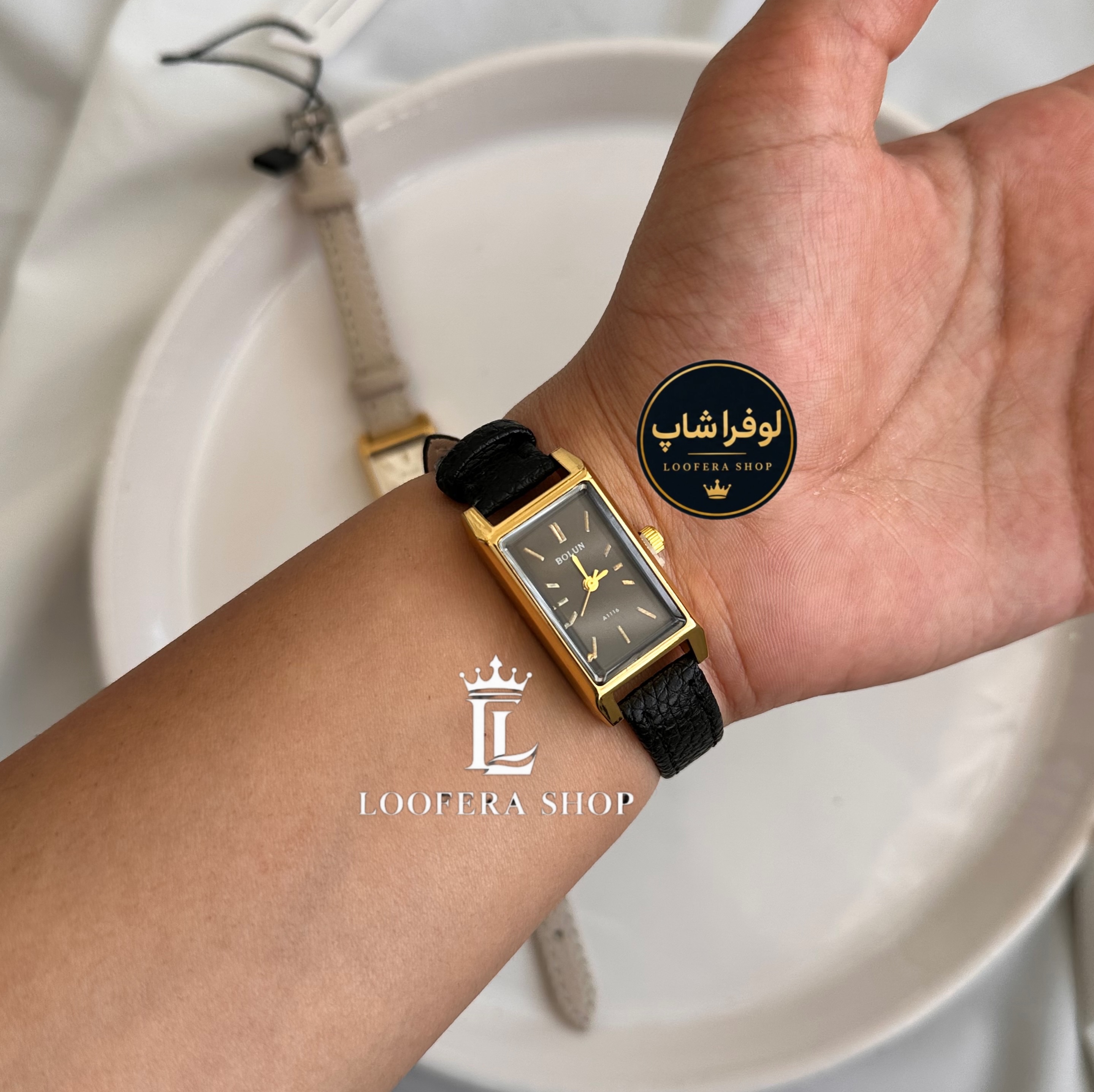 ساعت زنانه بولون چرمی مشکی