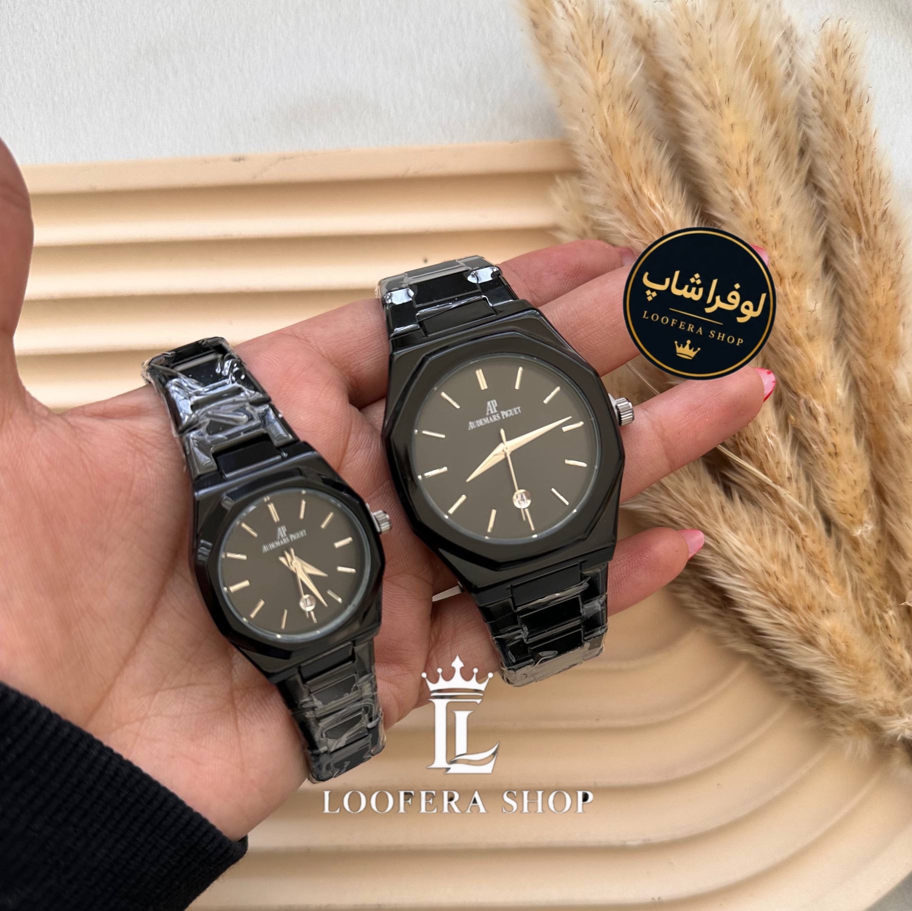 ساعت ست اودمارس پیگه صفحه مشکی بند مشکی