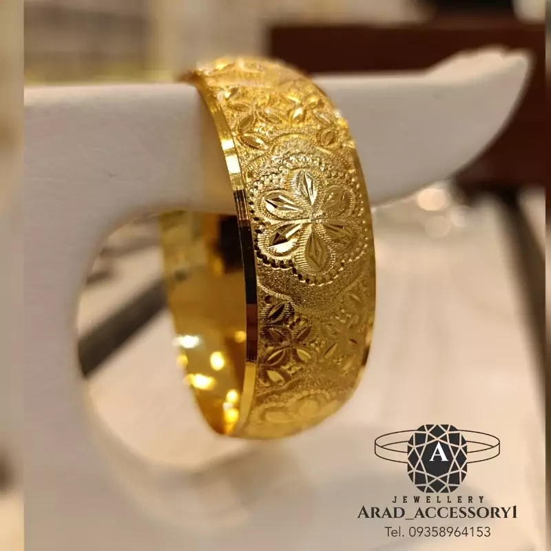 النگو تک پوش برنجی آب طلا1