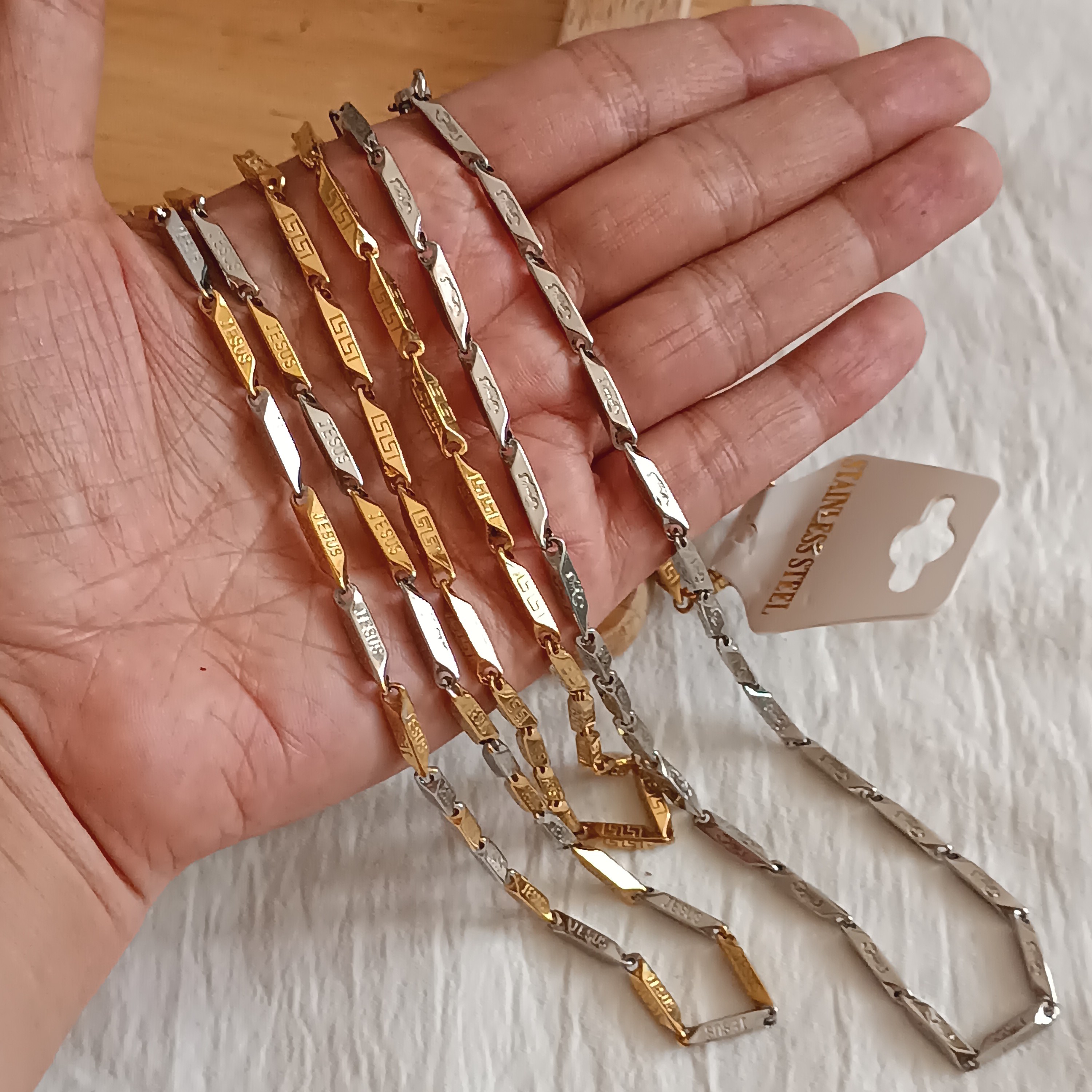 گردنبند استیل مردانه کبریتی طرح ورساچه