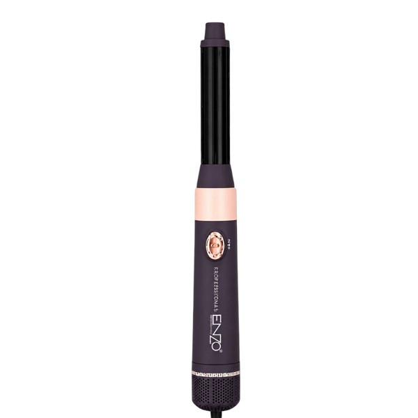 سشوار برس‌دار حالت‌دهنده انزو پروفیشینال مدل en-4133 promax 8in1 با موتور DC، توان 1500 وات، تنظیمات دما و سرعت سه‌حالته، فناوری تولید یون، سری‌های متنوع و کیف نگهدارنده