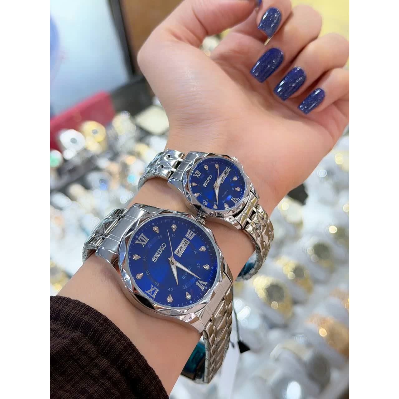 ساعت مچی سیکو الماسی کیفیت عالی رنگ ثابت تاریخ دار ارسال رایگان .فروش به صورت ست و تک