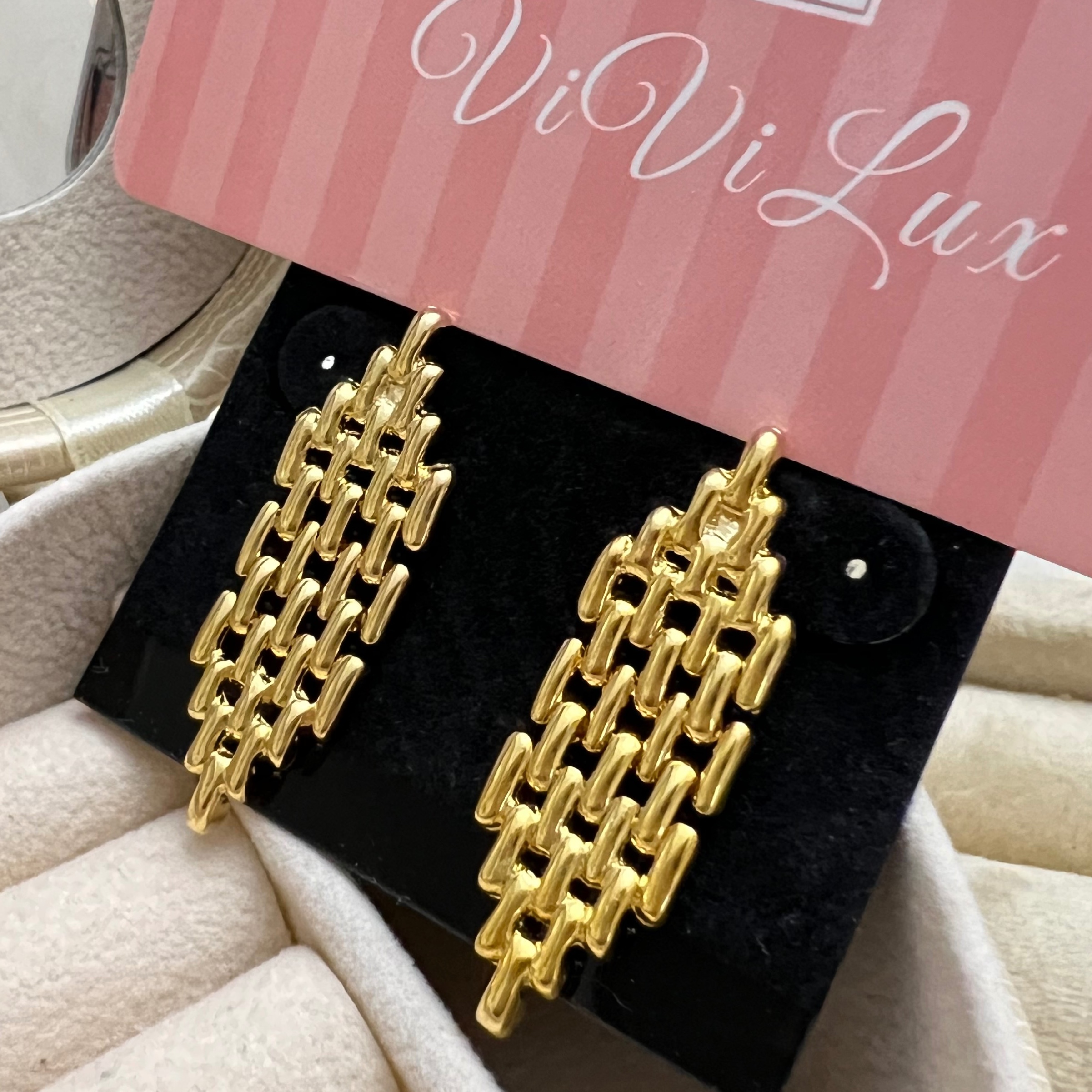 گوشواره طرح برابر با اصل طلای رولکس لوکس زنانه و دخترانه