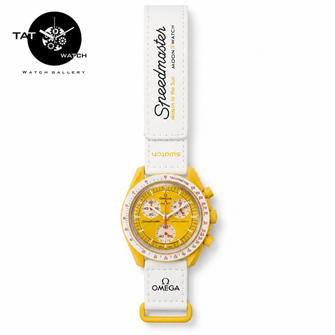 ساعت مردانه زنانه امگا سواچ خورشید sun سه موتوره کرنو گارانتی ارسال رایگان با جعبه omega swatch ساعت مچی