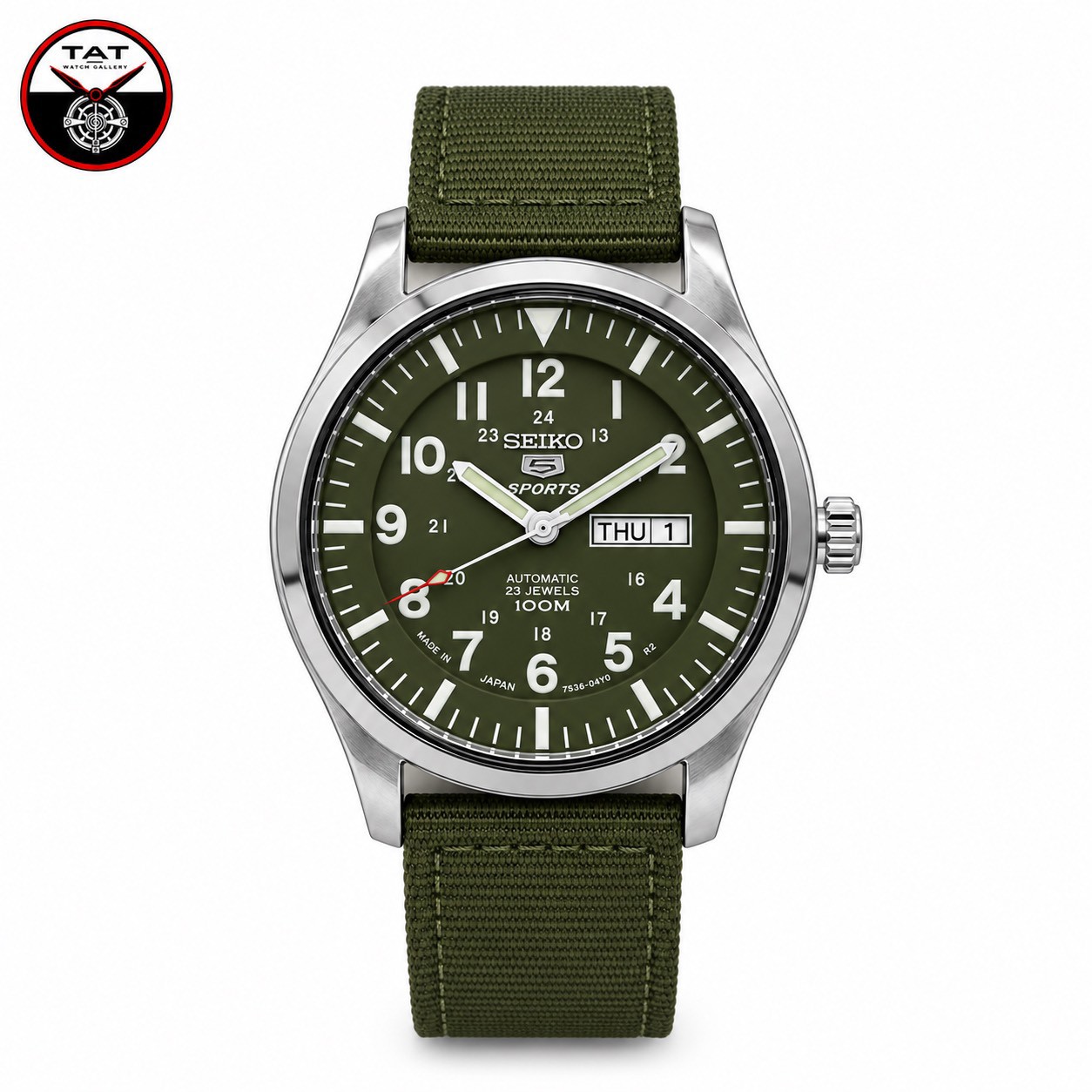 ساعت مردانه سیکو5 خلبانی موتور آرامگرد دو تقویم باگارانتی یکساله و جعبه seiko5 ساعت مچی