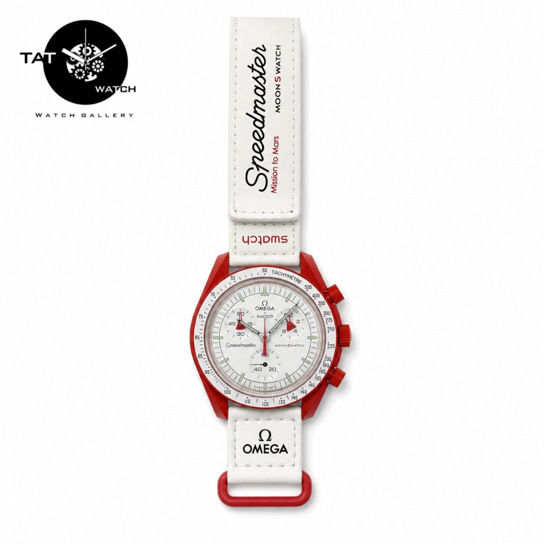 ساعت مردانه زنانه امگا سواچ مریخ mars سه موتوره کرنو گارانتی ارسال رایگان با جعبه omega swatch ساعت مچی