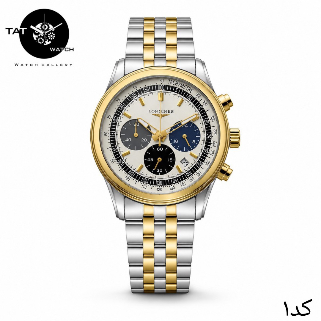 ساعت مردانه لونژین سه موتوره کرنوگراف 12 ماه گارانتی ارسال رایگان در رنگبندی با جعبه LONGINES ساعت مچی