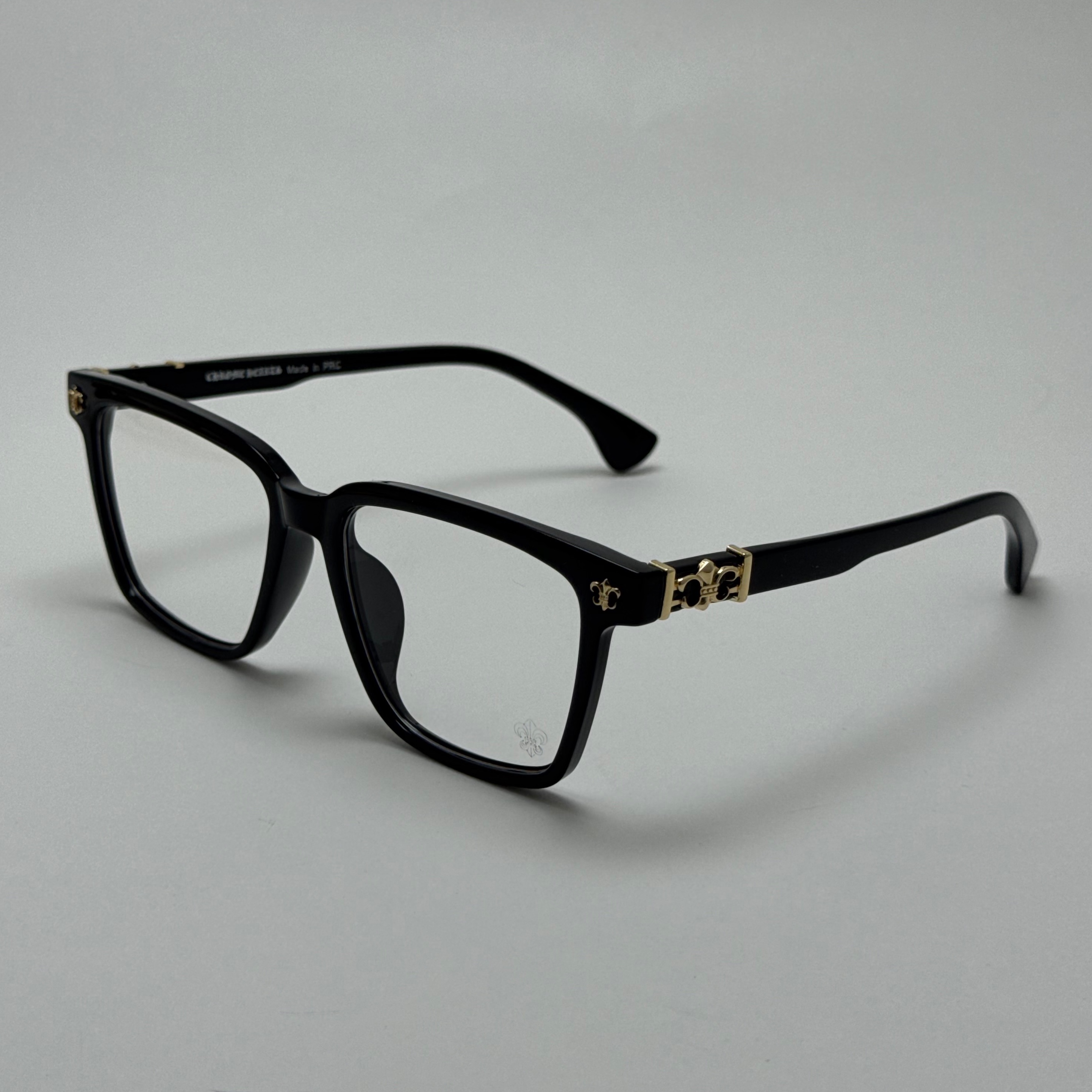 عینک بلوکات کروم هارتز مشکی طلایی Chrome Hearts 52342 - کیفیت مستر