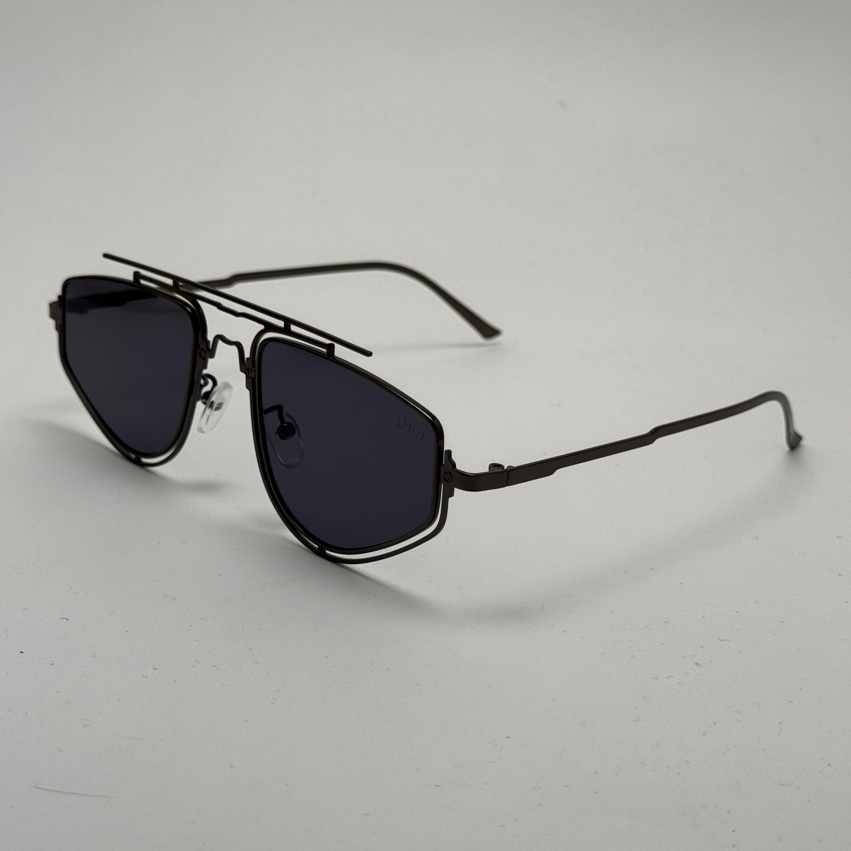 عینک آفتابی دیور Dior مدل Aviator مشکی تیتانیومی تمام استیل رنگ ثابت کد 1