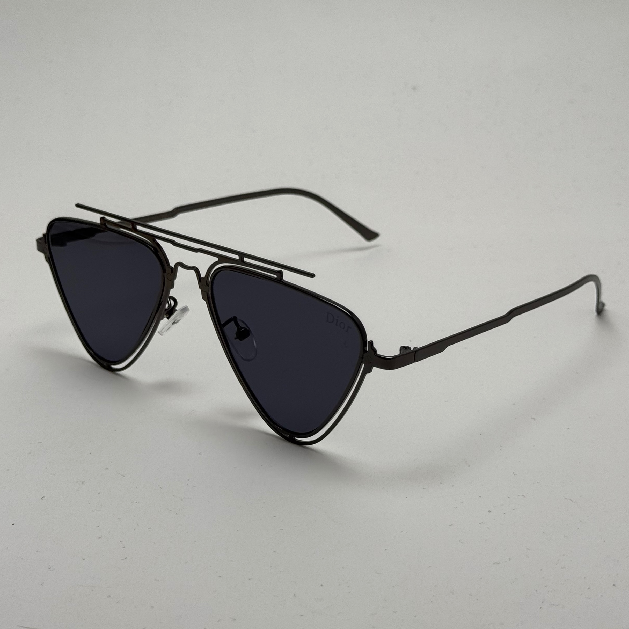 عینک آفتابی دیور Dior مدل Aviator مشکی تیتانیومی تمام استیل رنگ ثابت