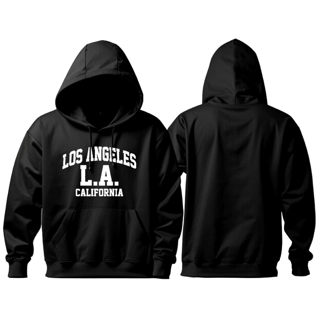 هودی مشکی داخل کرکدار پسرانه و دخترانه - لس آنجلس- LosAngeles - پارچه نانو و آنتی باکتریال