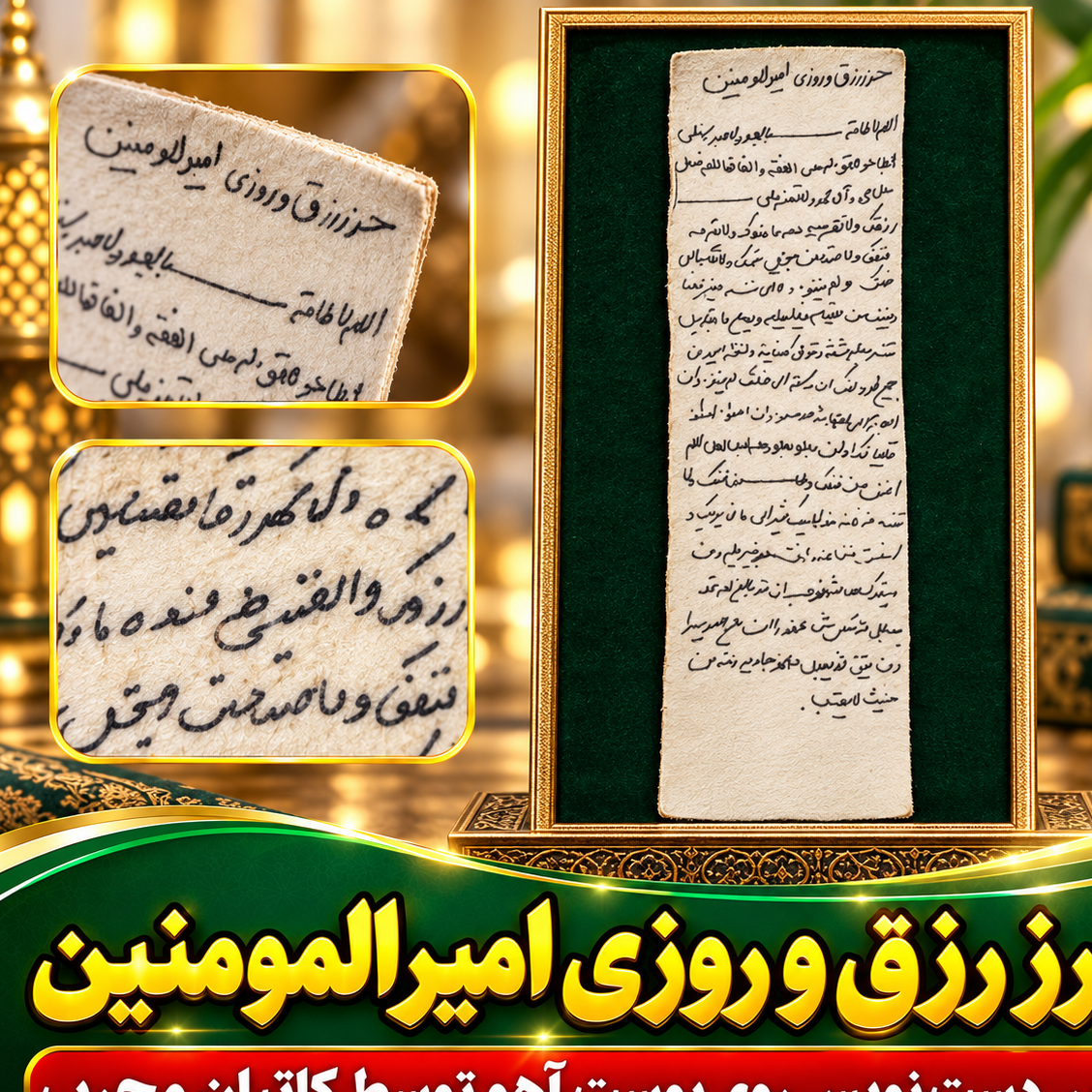 حرز امام علی دست نویس روی پوست آهو